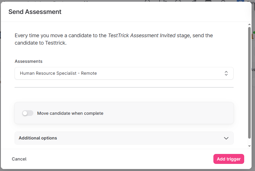 TestTrick Integration Step 4